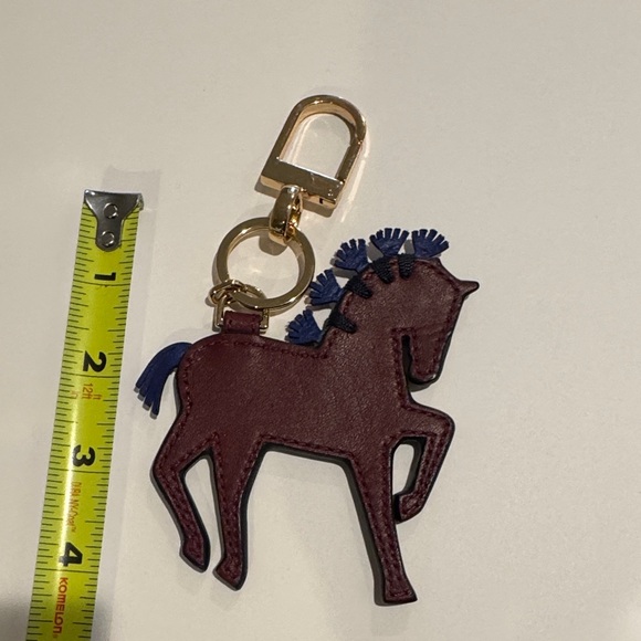 Tory Burch Hank The Horse Keychain Bag Charm with Gold Clip - Picture 3 of 3